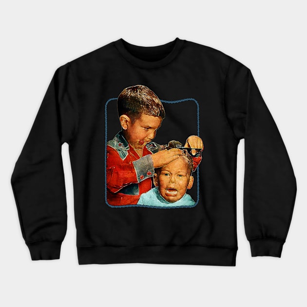 Brotherly Haircut Crewneck Sweatshirt by Doctor Tarr Design